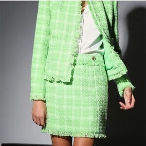 BNWT Walter Baker Laurette Skirt in Pear Electric Tweed